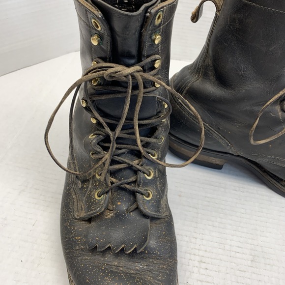 Vtg WHITE\'S Semi-Dress Boots/ QUABAUG Black LOGGER Men\'s Size US 11 C **THRASHED main image 16